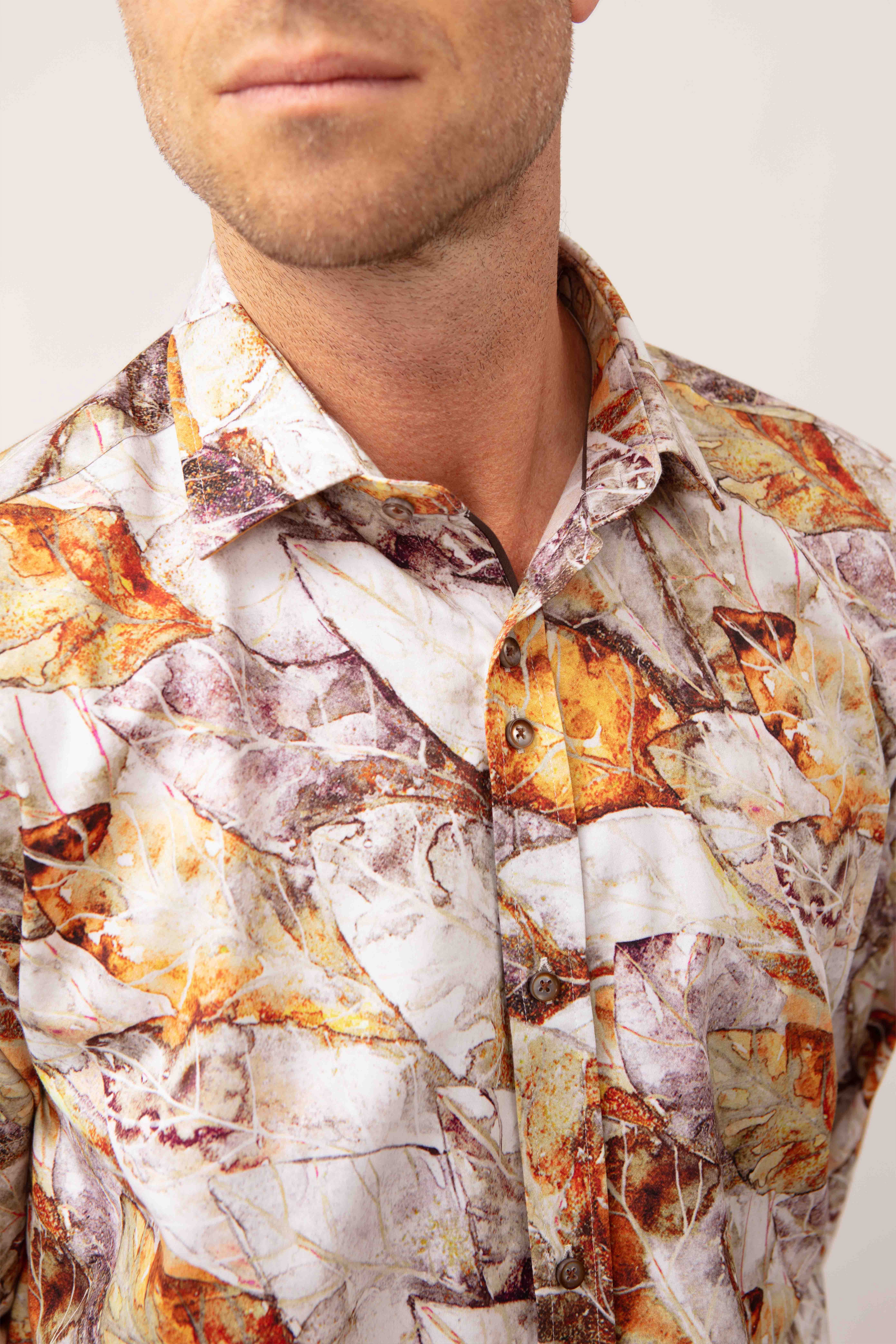 Autumn Leaf Pattern Shirt