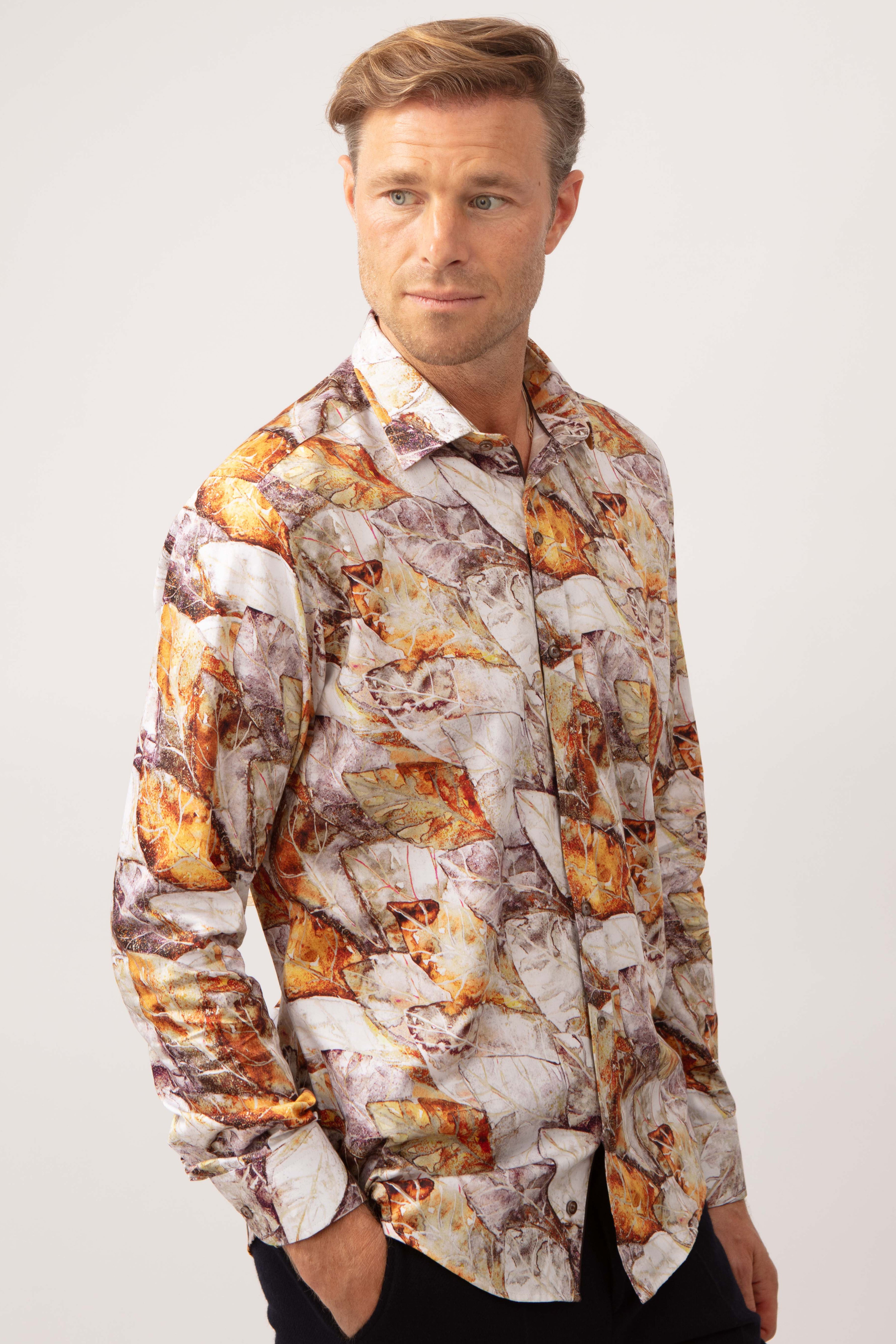 Autumn Leaf Pattern Shirt