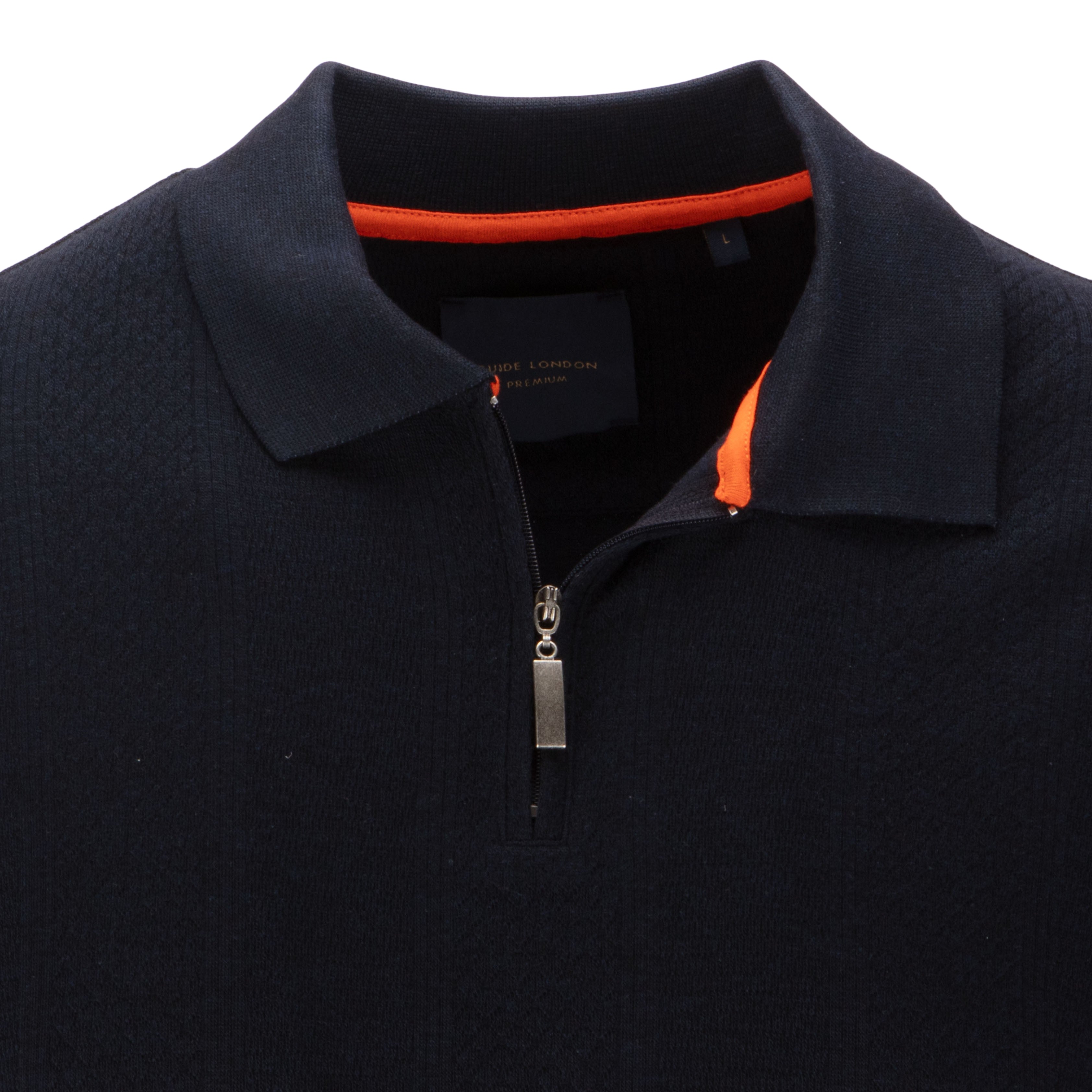 Half Zip Contrast Trim Polo