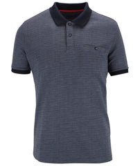 Navy Polo Shirt with Skull Detailing