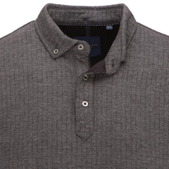 Long Sleeve Polo Shirt in Charcoal