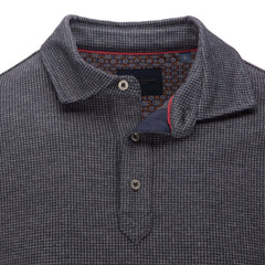 Long Sleeve Houndstooth Polo