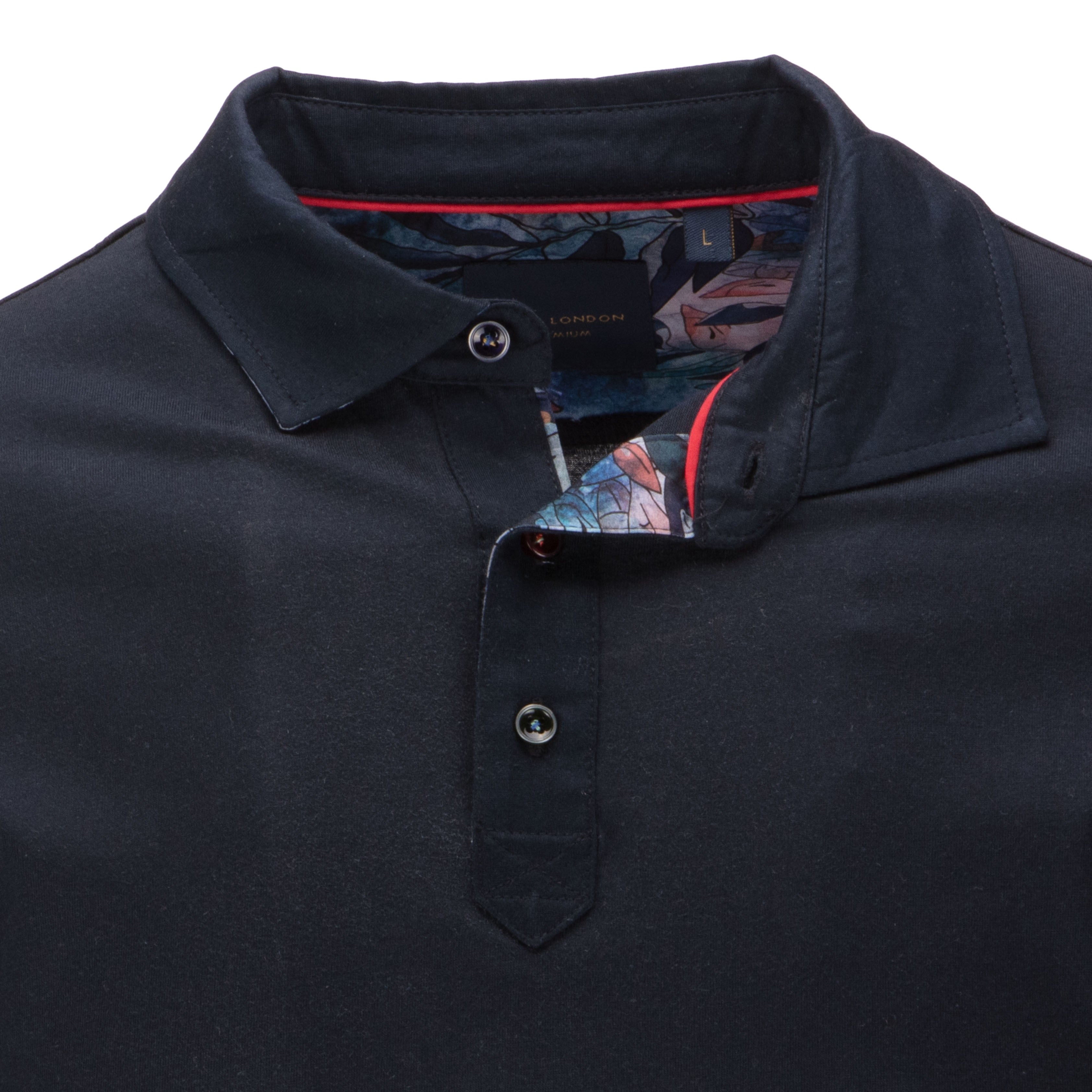 Men's Long Sleeve Polo Shirt with Classic Collar