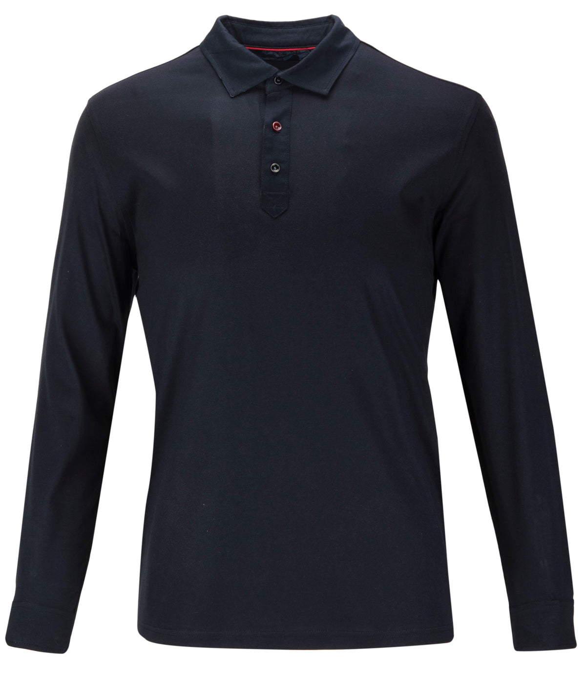 Men's Long Sleeve Polo Shirt with Classic Collar