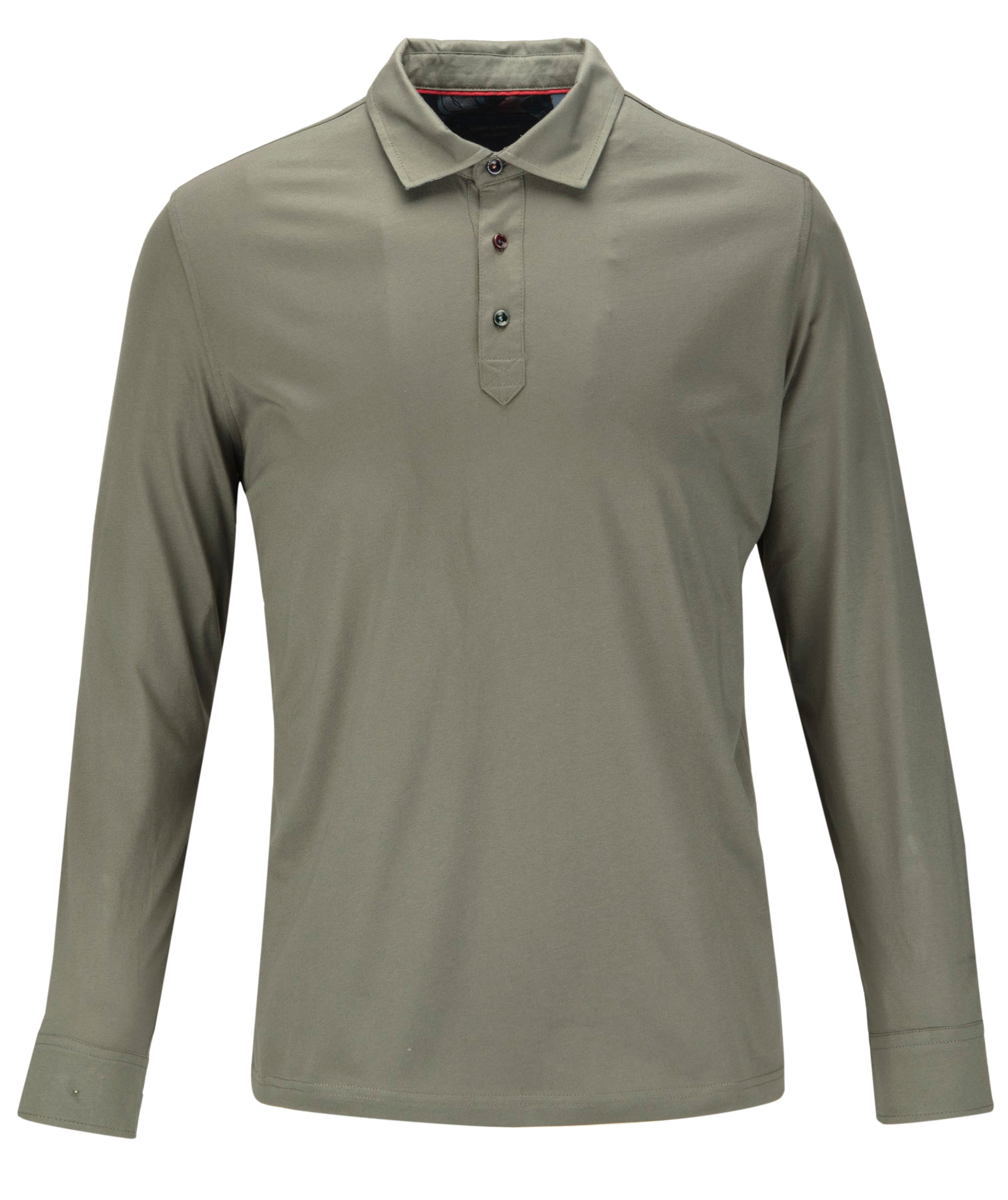 Men's Long Sleeve Polo Shirt with Classic Collar