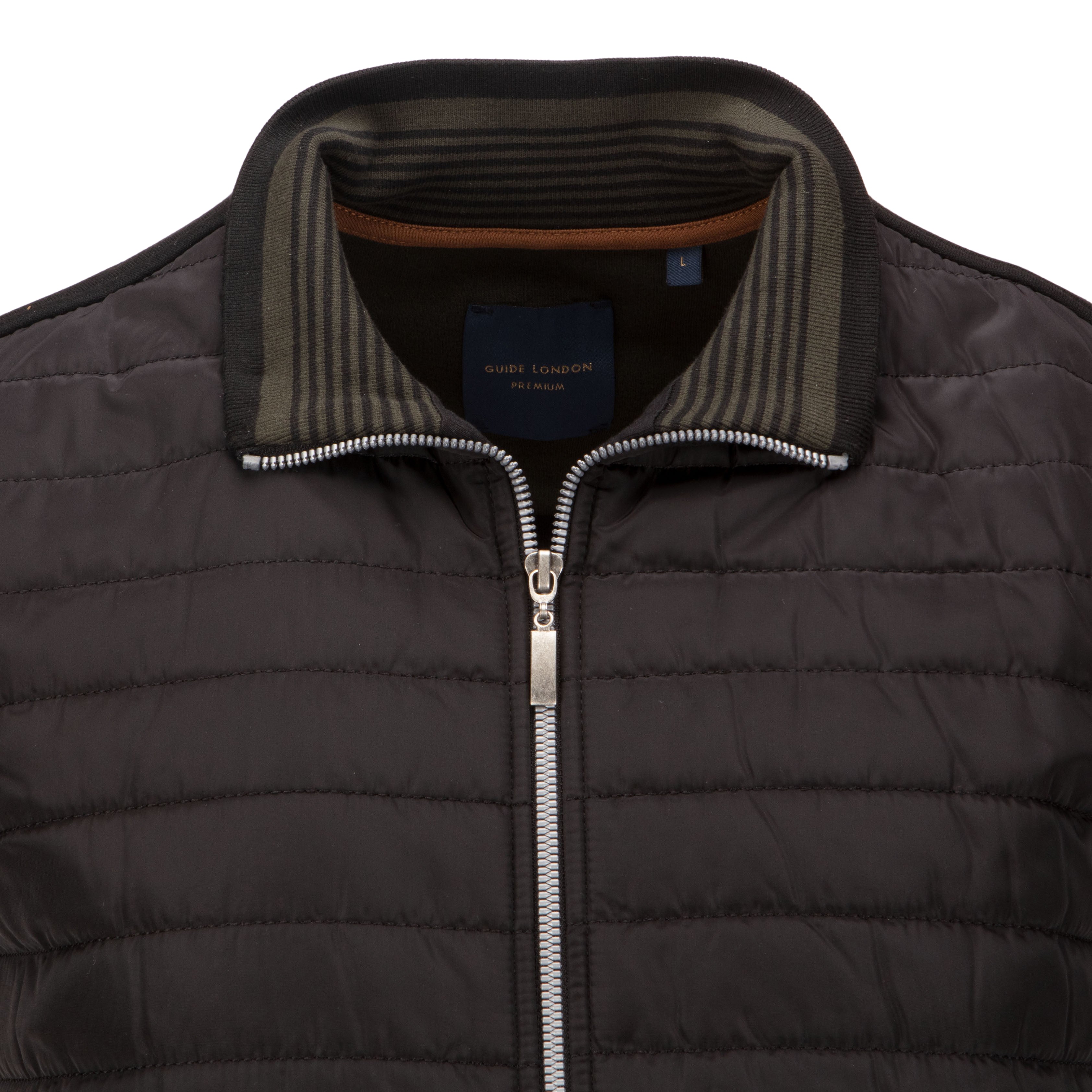 Zip Funnel Neck Quilted Gilet