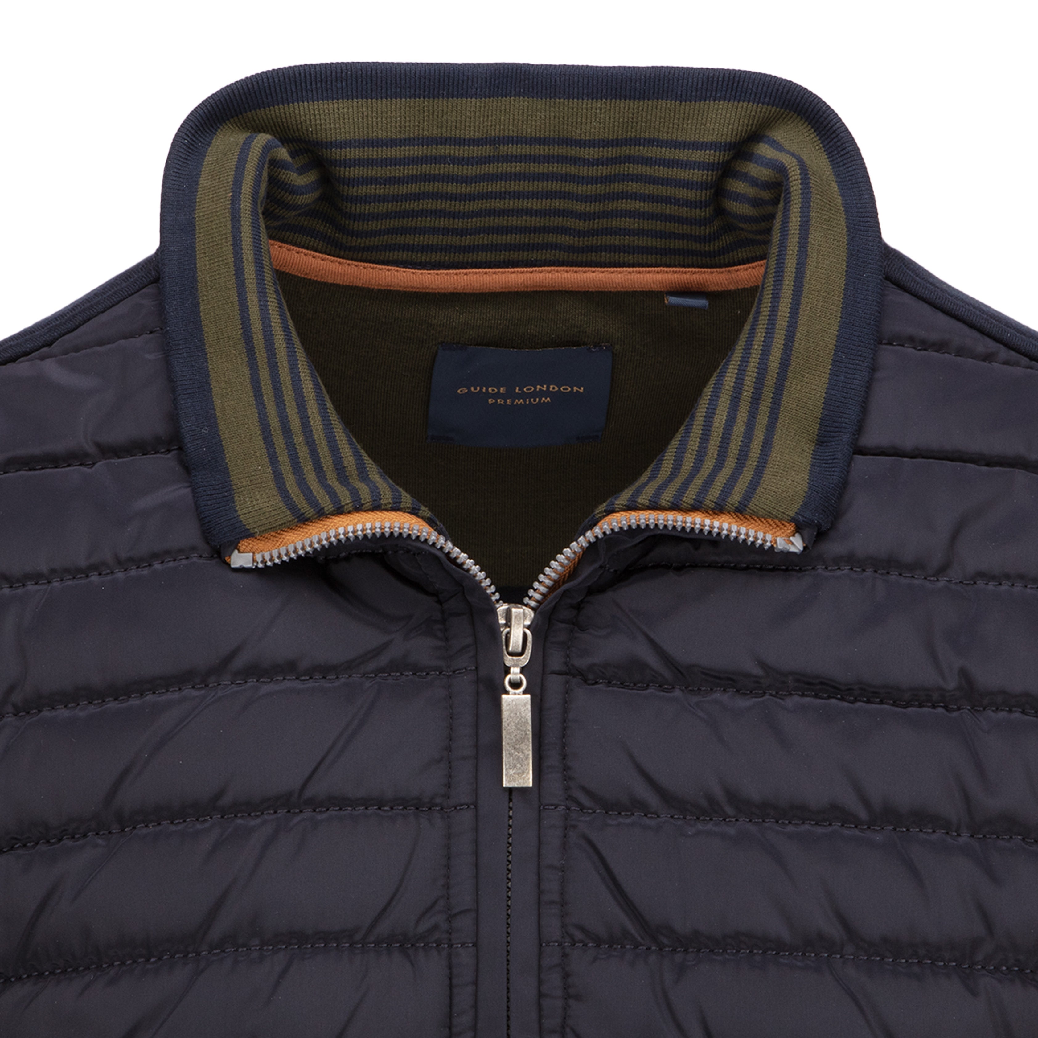 Zip Funnel Neck Quilted Gilet