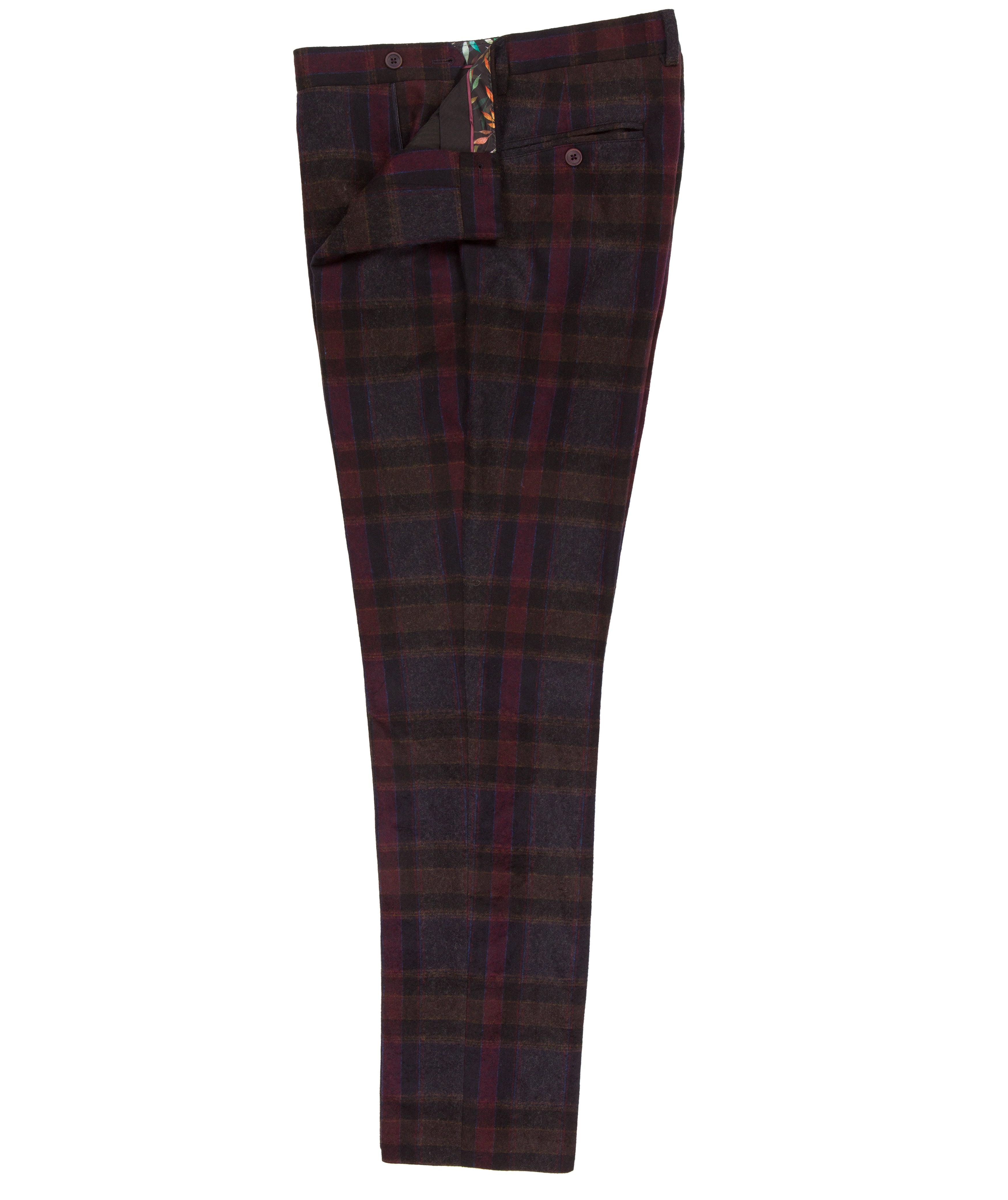 Brushed Tweed Check Trousers