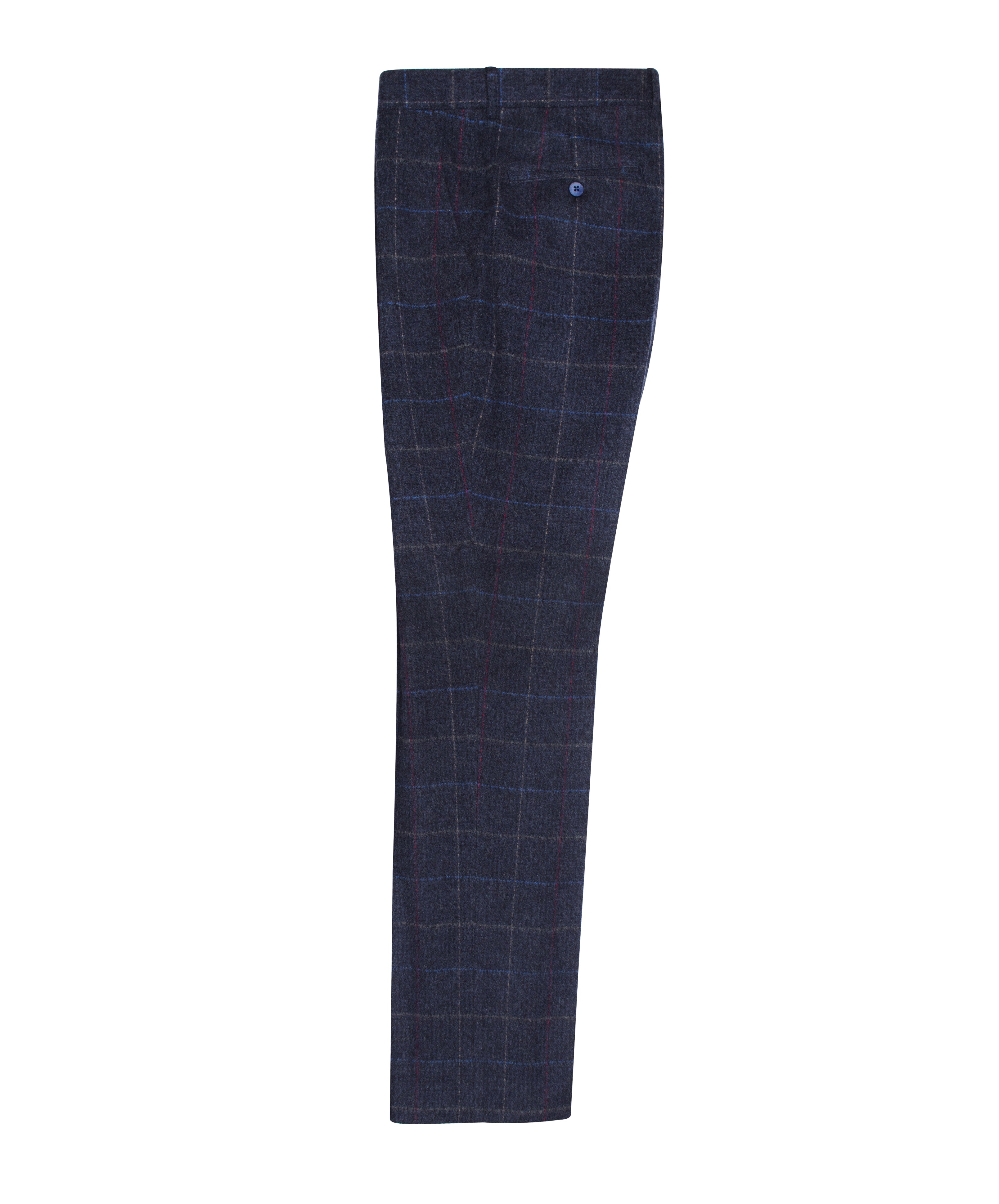 Checked trouser with dotty lining