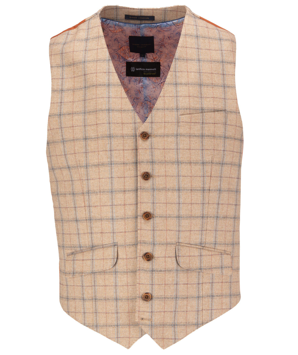 Tan Check Waistcoat