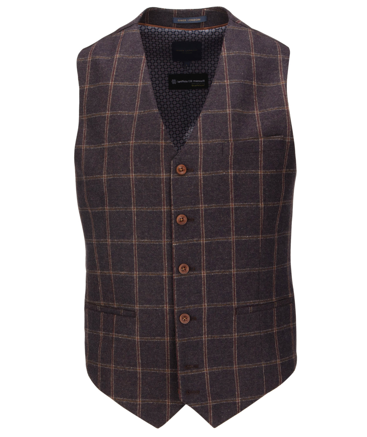 Brown Checked Waistcoat