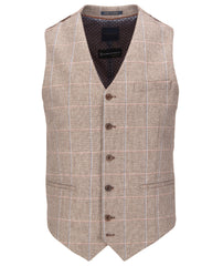 Tan Checked Waistcoat