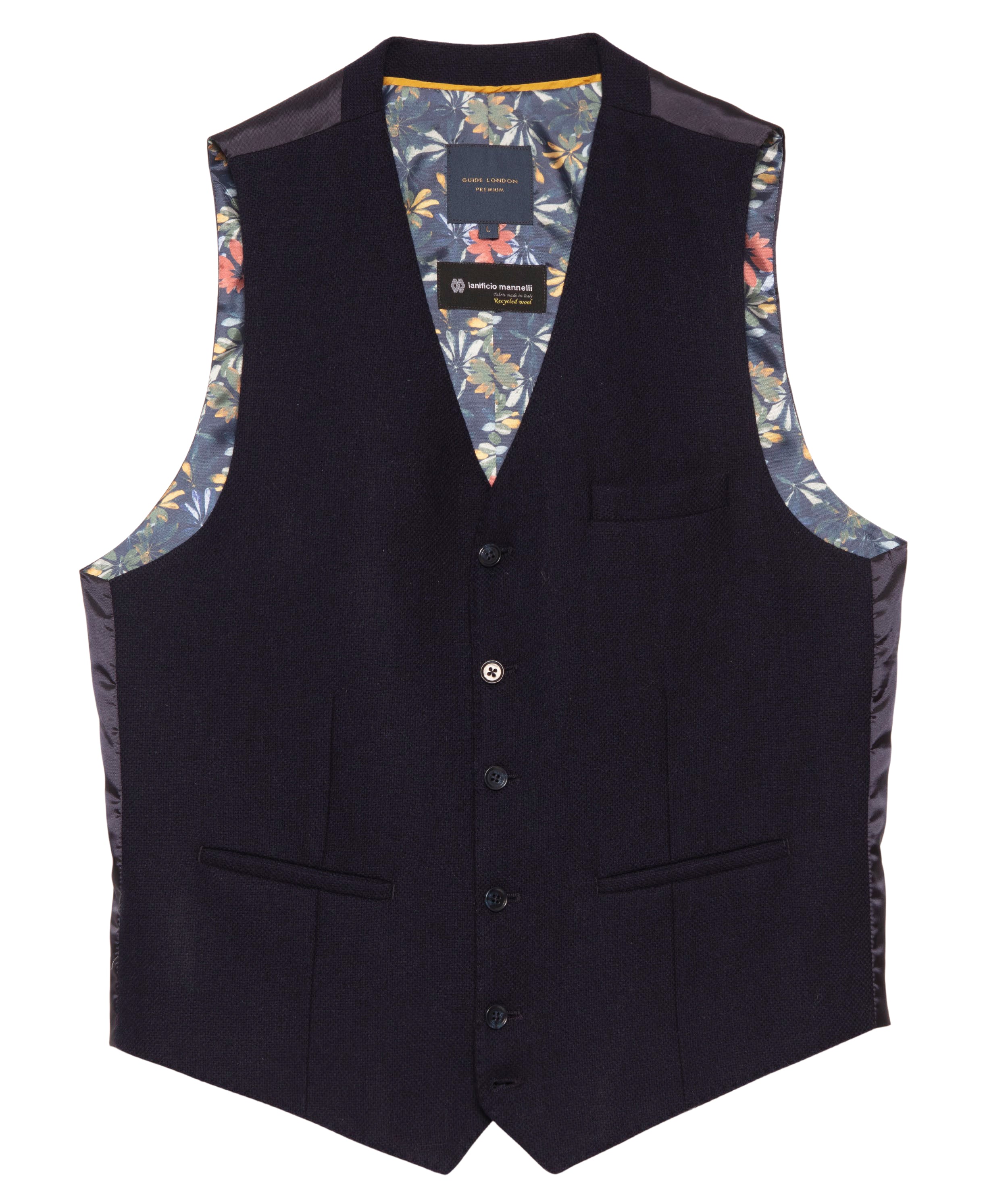 Men's Wool Blend Waistcoat - Sage, Oatmeal, & Navy