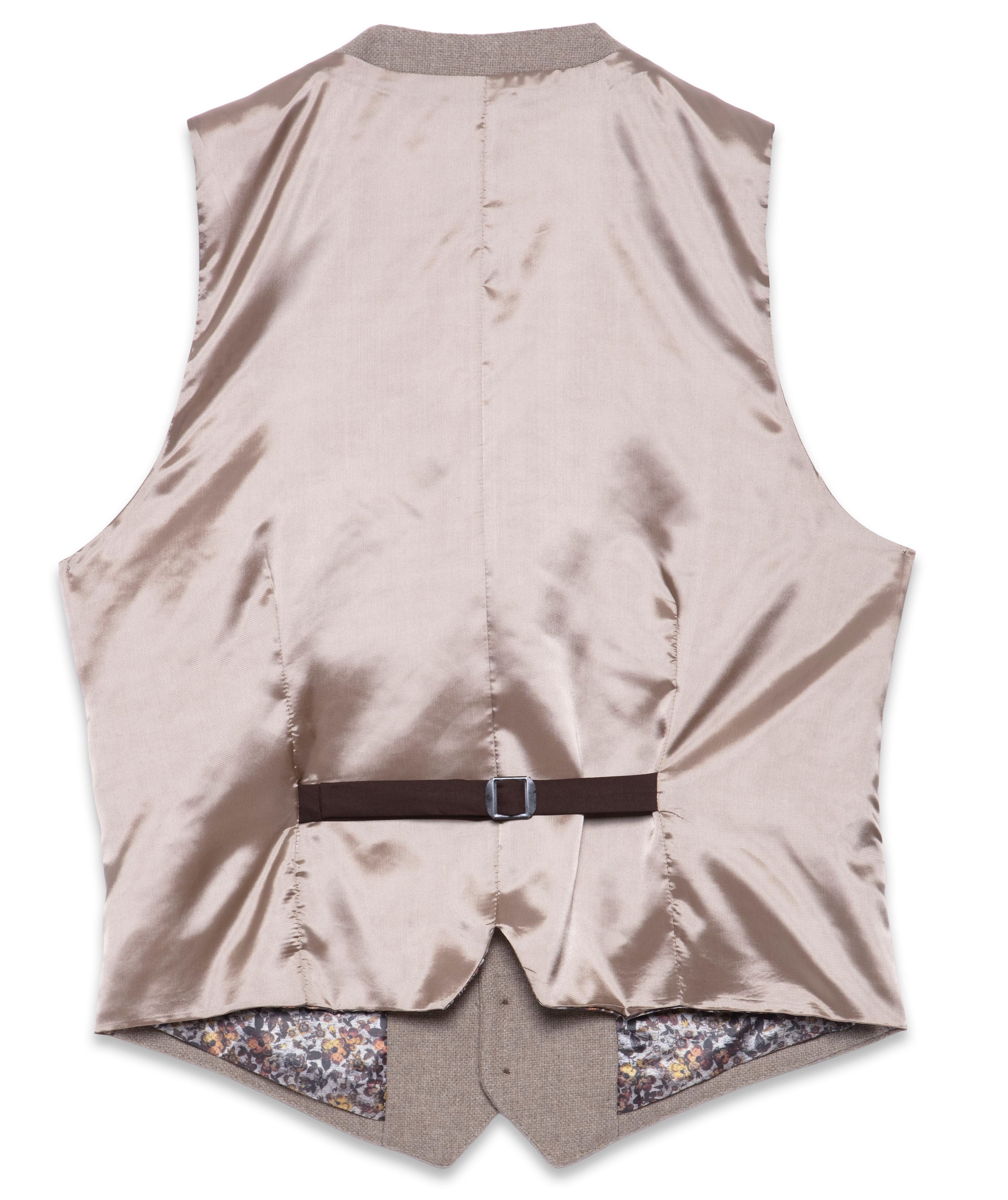 Men's Wool Blend Waistcoat - Sage, Oatmeal, & Navy