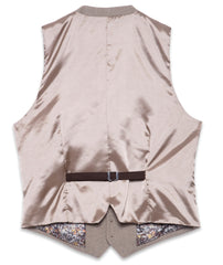 Men's Wool Blend Waistcoat - Sage, Oatmeal, & Navy