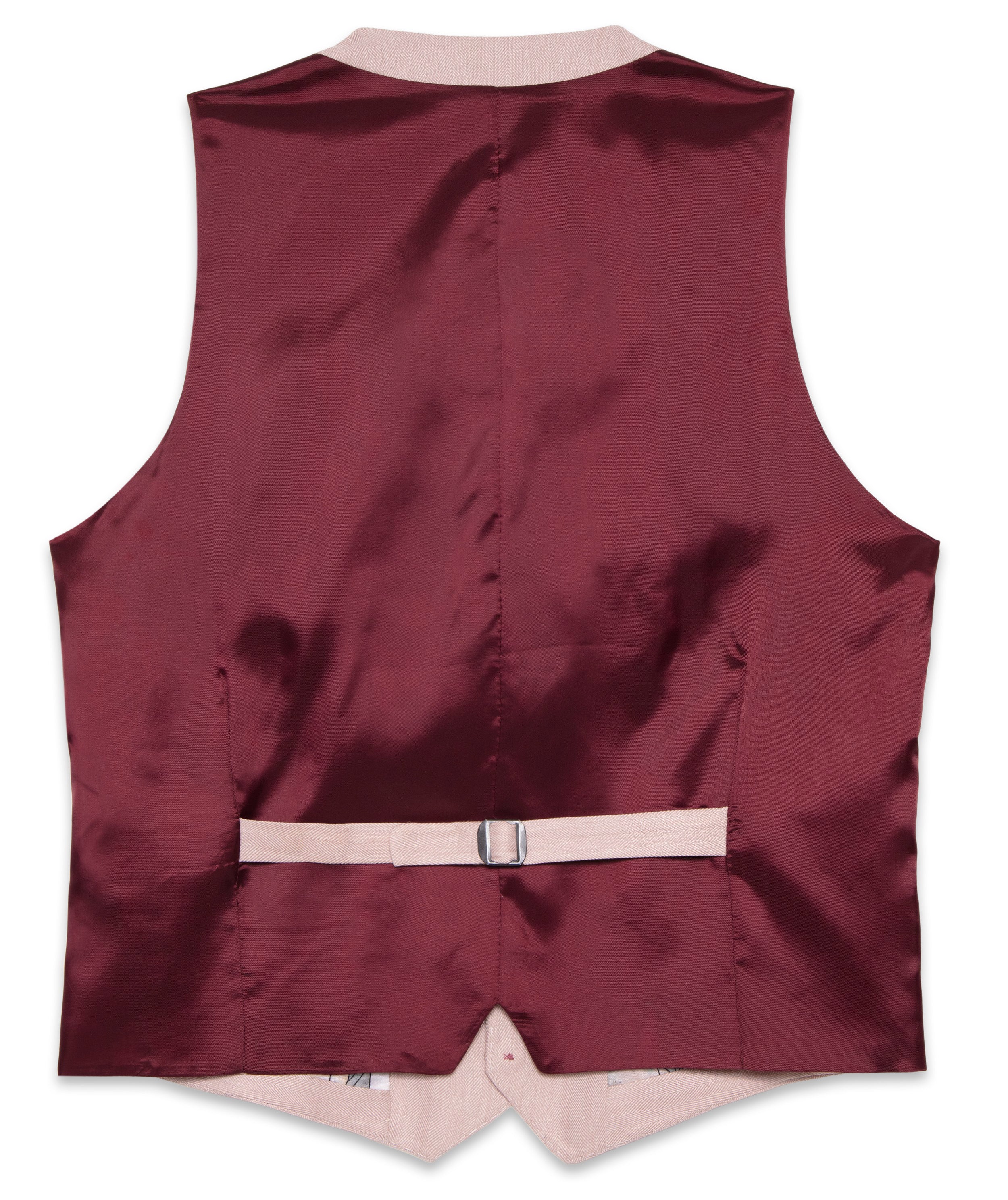 Linen Blend Soft Herringbone Waistcoat