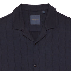Short Sleeve Knitted Button Through Revere Collar Jersey Shirt