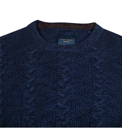 Mouline cable front knit
