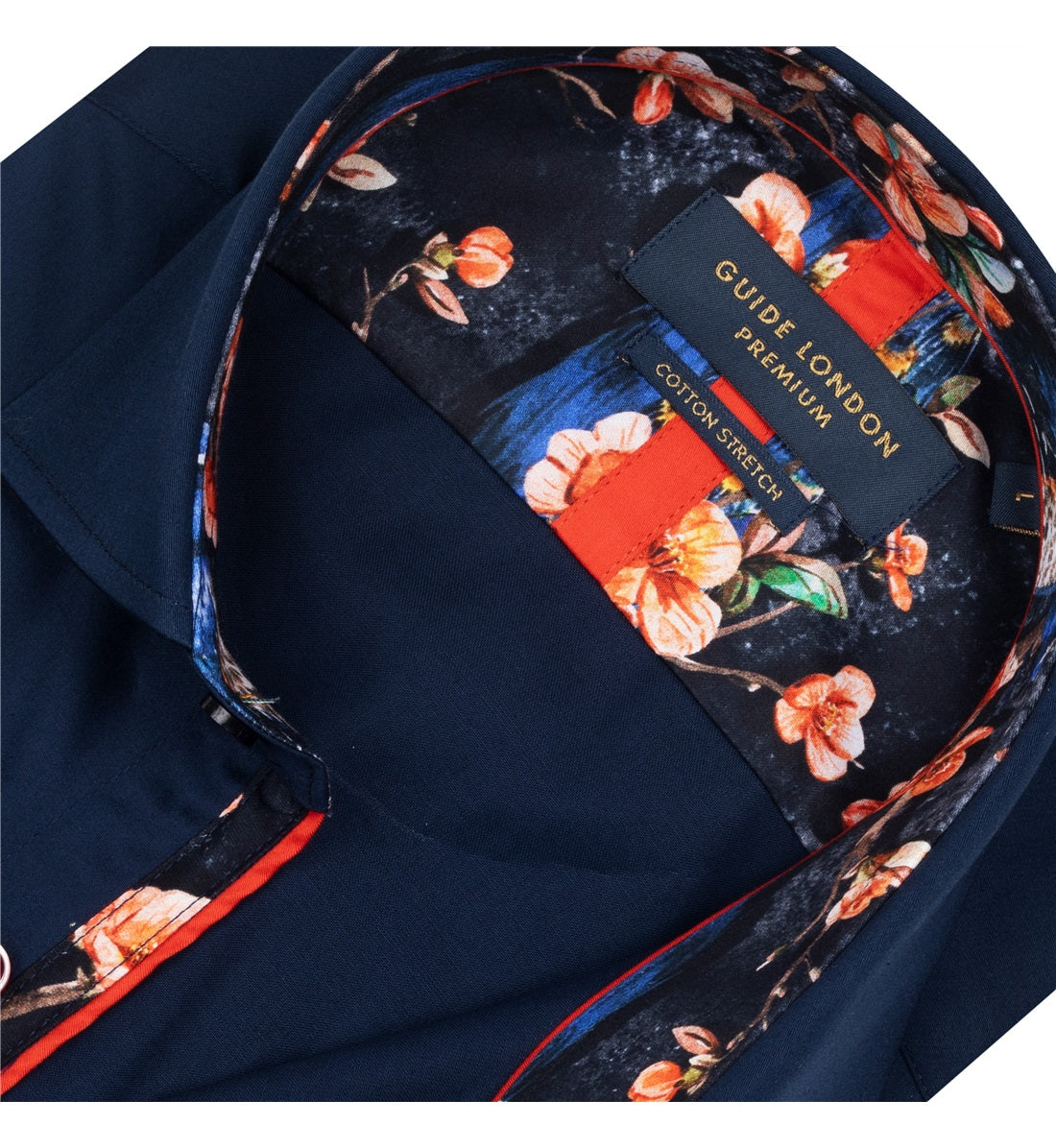 Stretch sateen shirt with multicoloured buttons