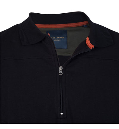 Jersey polo with zip fastening