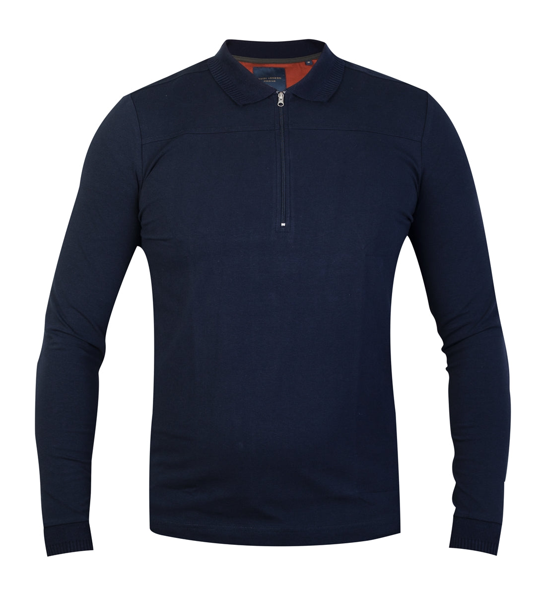 Jersey polo with zip fastening
