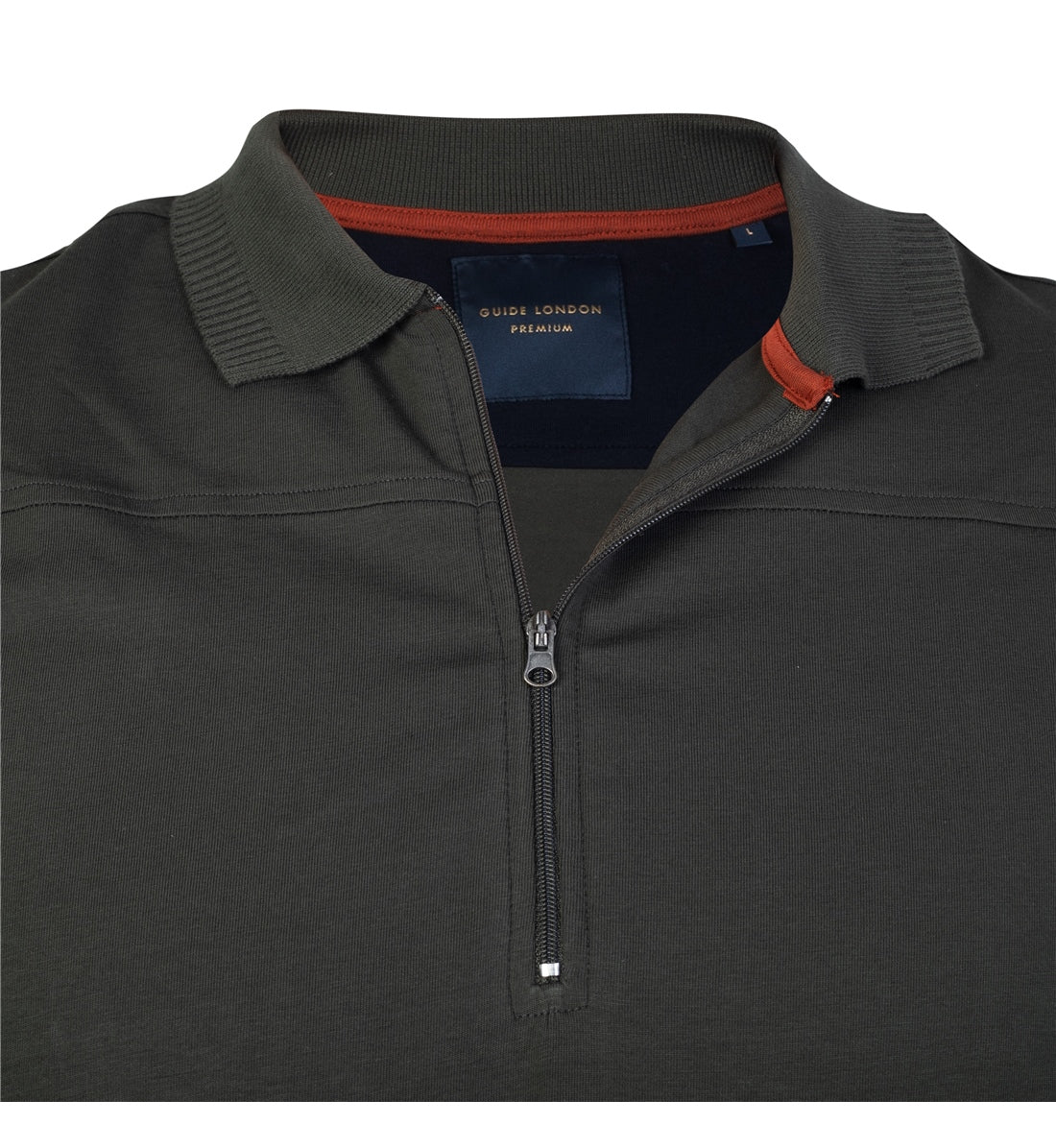 Jersey polo with zip fastening