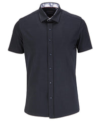 Short Sleeve Cotton Stretch Jersey Shirt