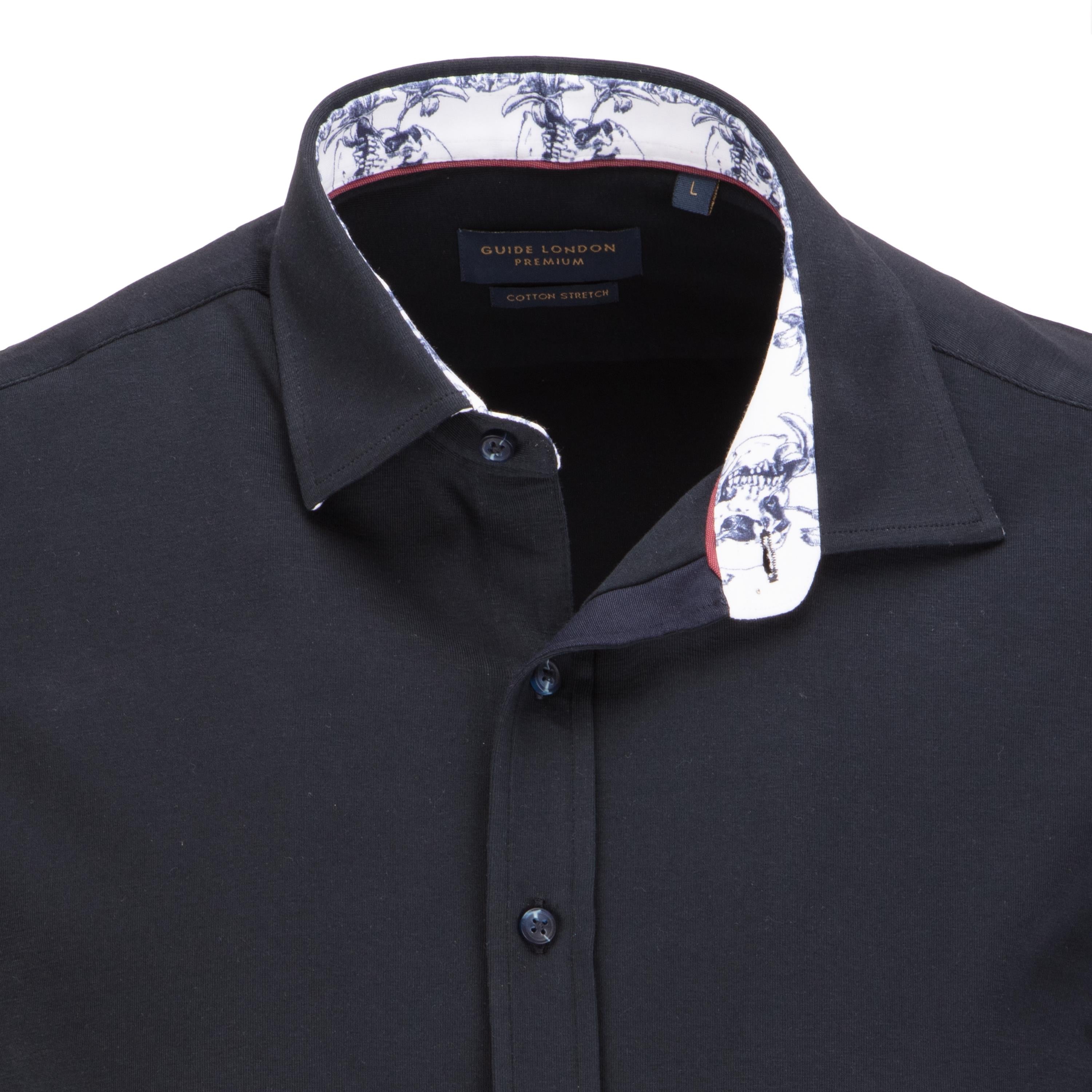 Short Sleeve Cotton Stretch Jersey Shirt