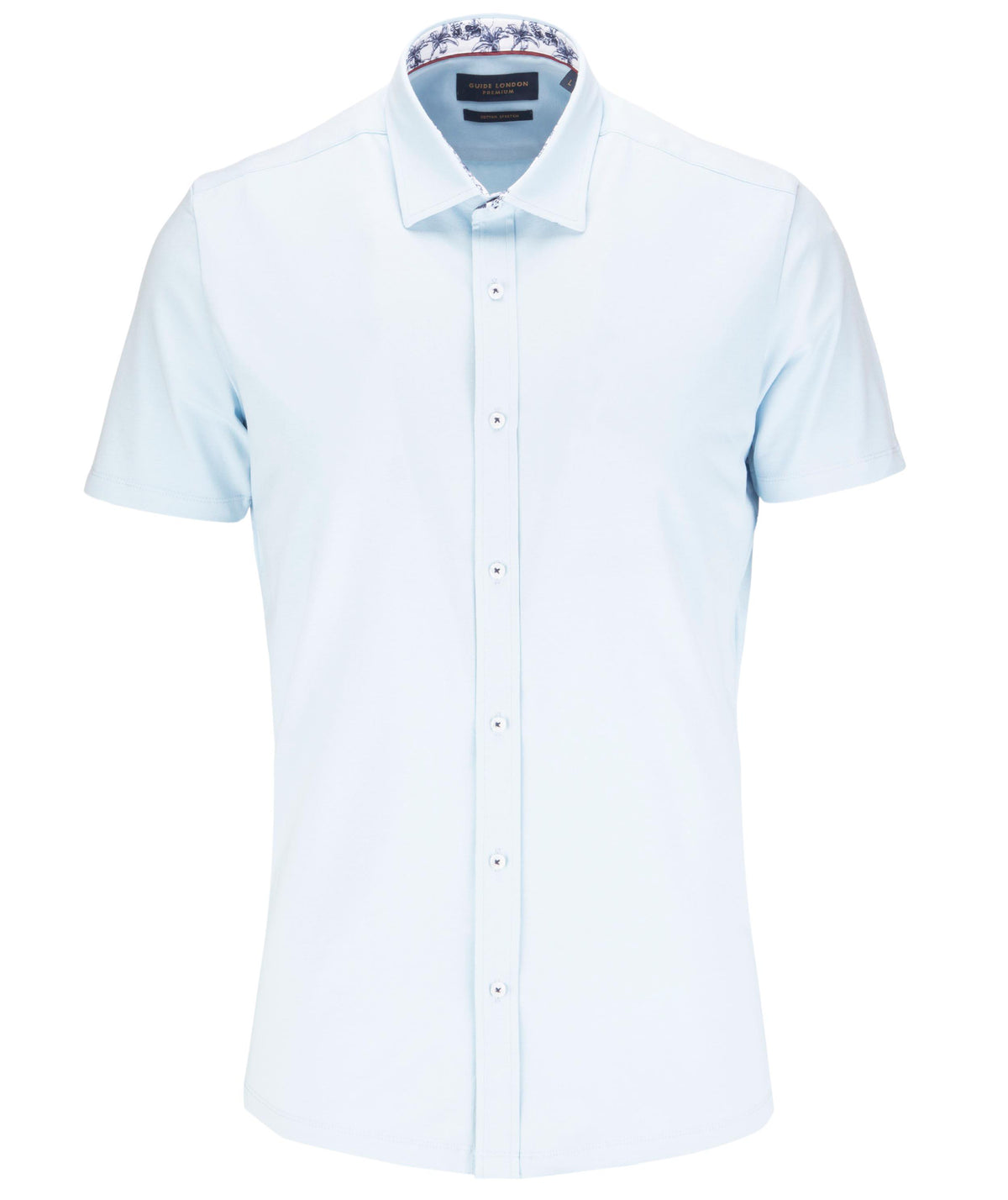 Short Sleeve Cotton Stretch Jersey Shirt