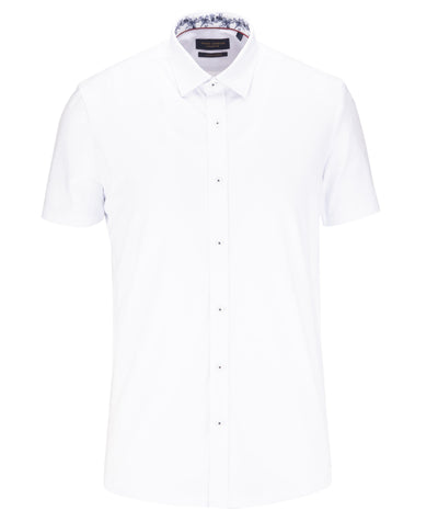 Short Sleeve Cotton Stretch Jersey Shirt
