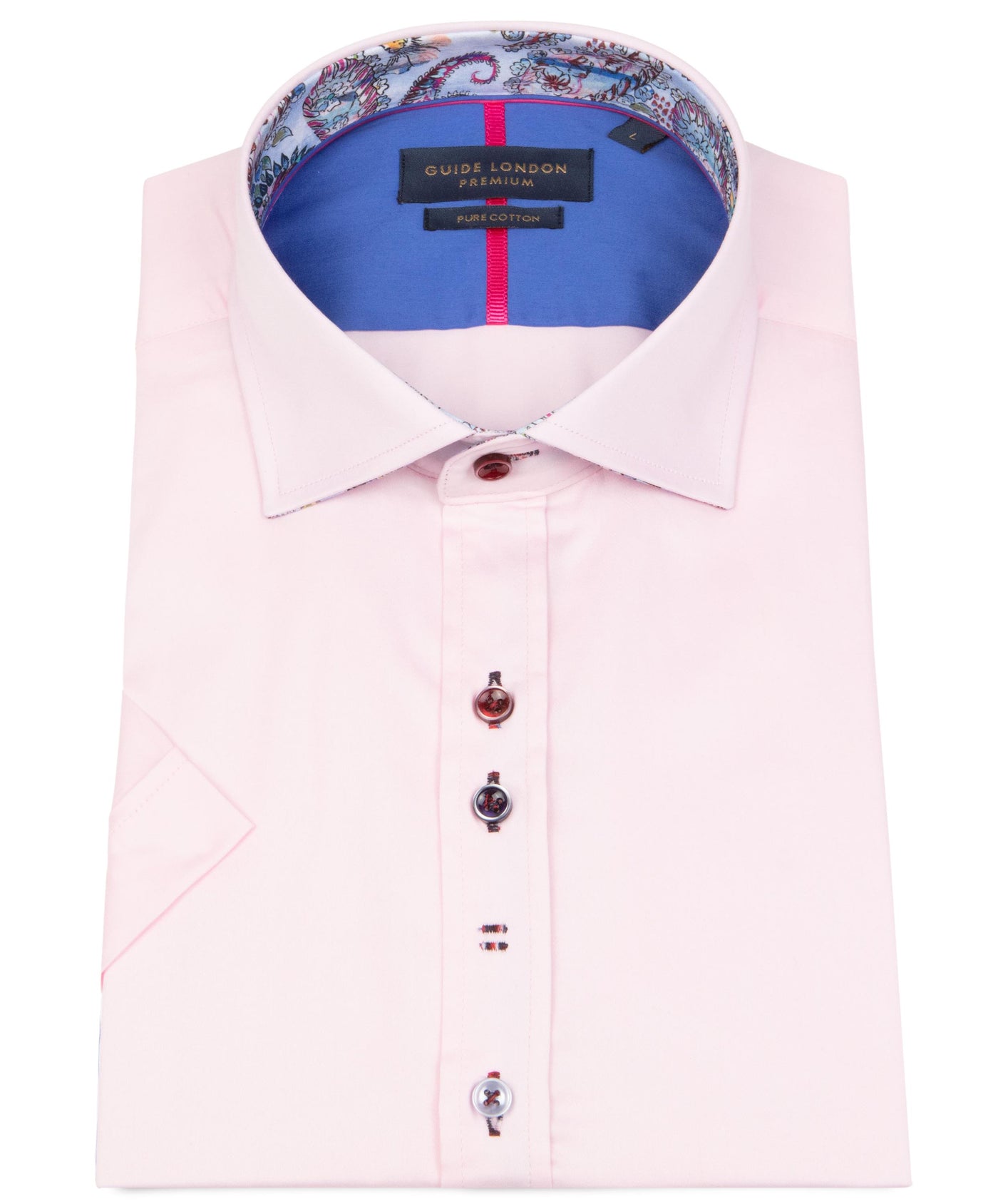 Short Sleeve Sateen Multi Colour Button Shirt