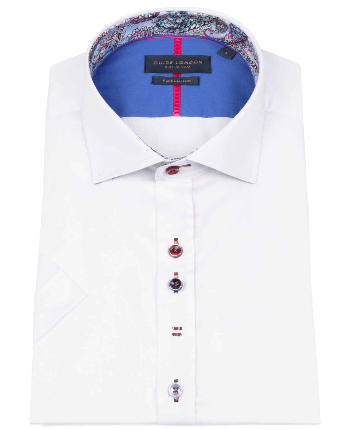 Short Sleeve Sateen Multi Colour Button Shirt
