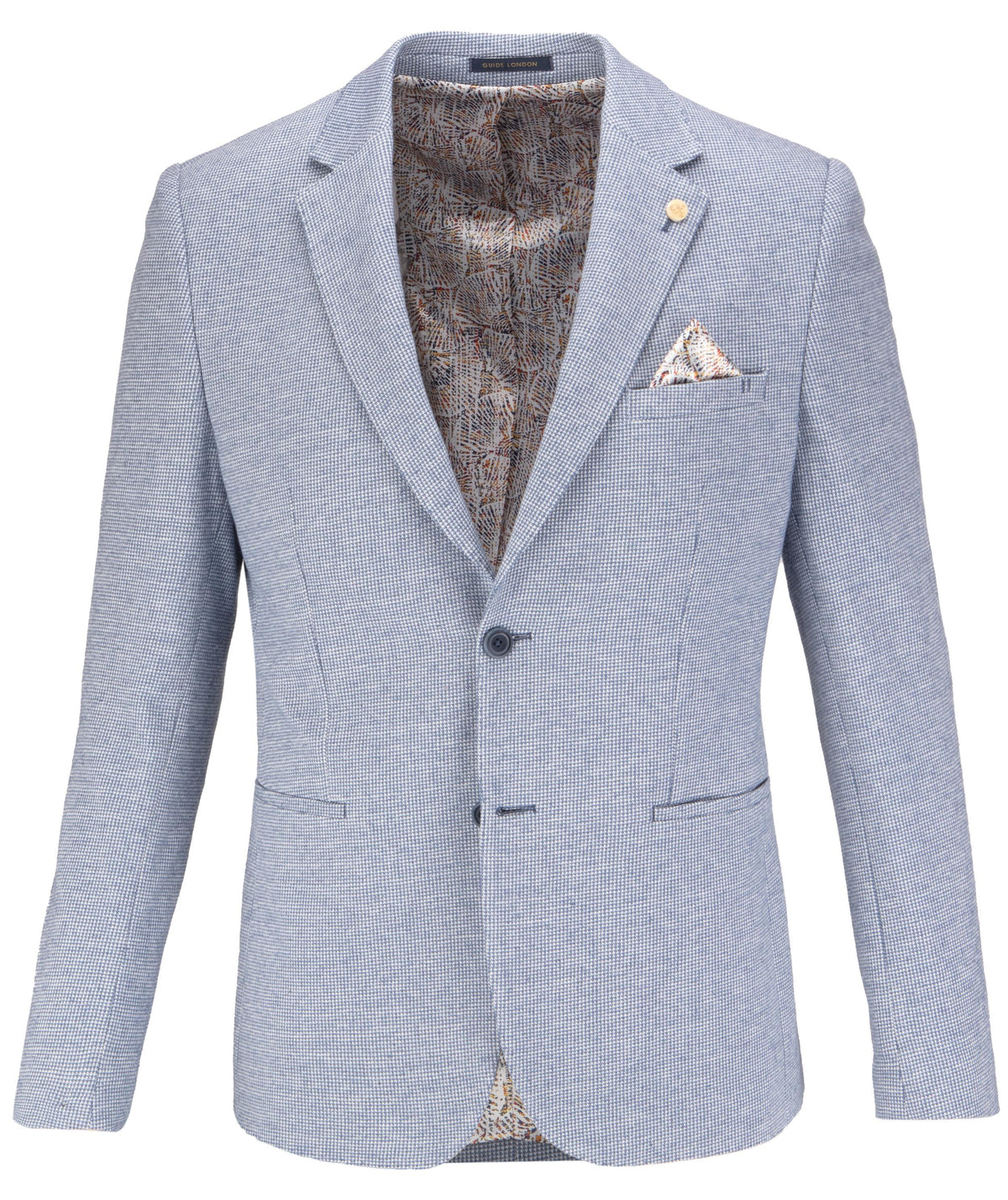 Cotton and Linen Blend Jersey Blazer