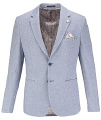 Cotton and Linen Blend Jersey Blazer