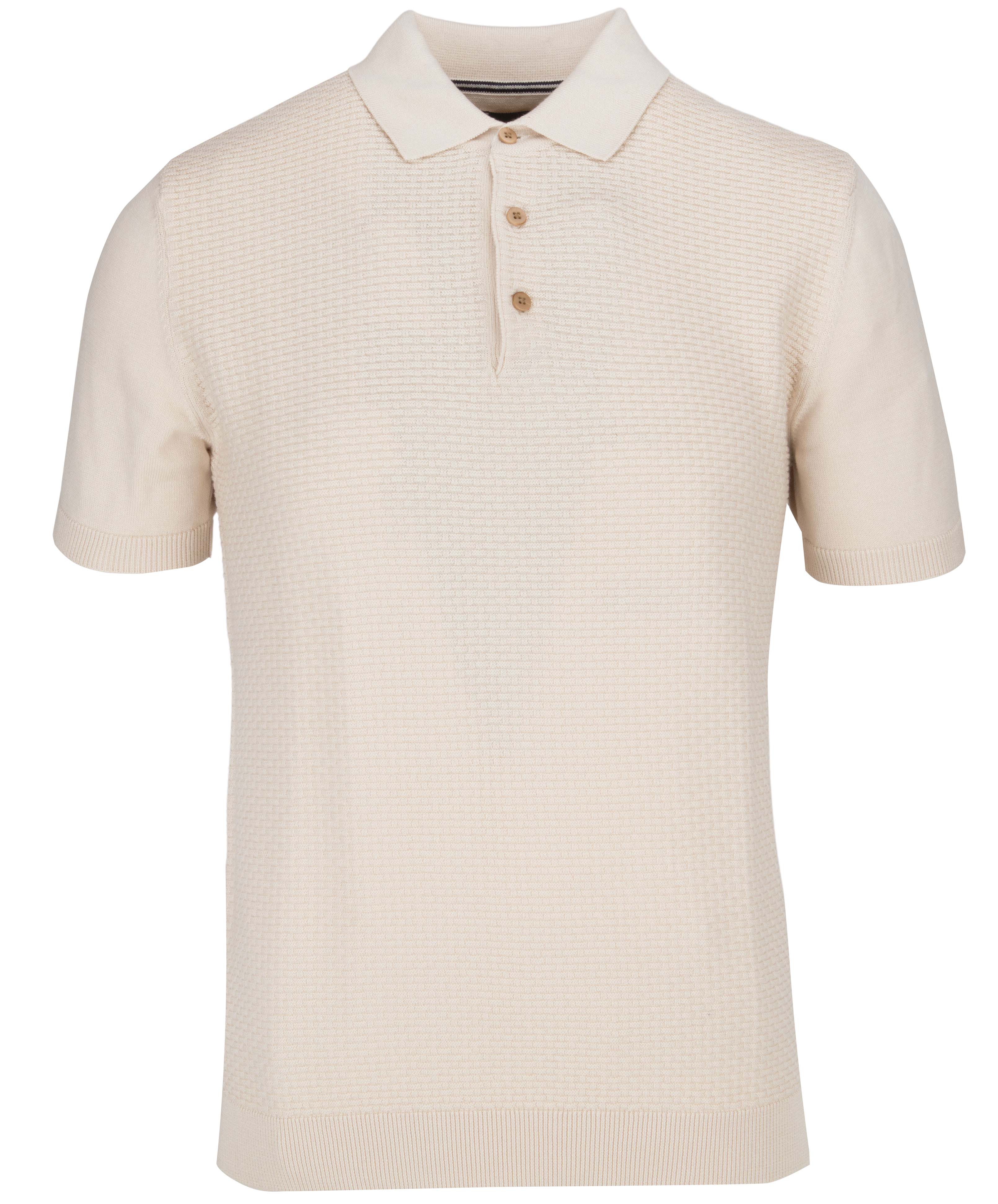 Jacquard front polo