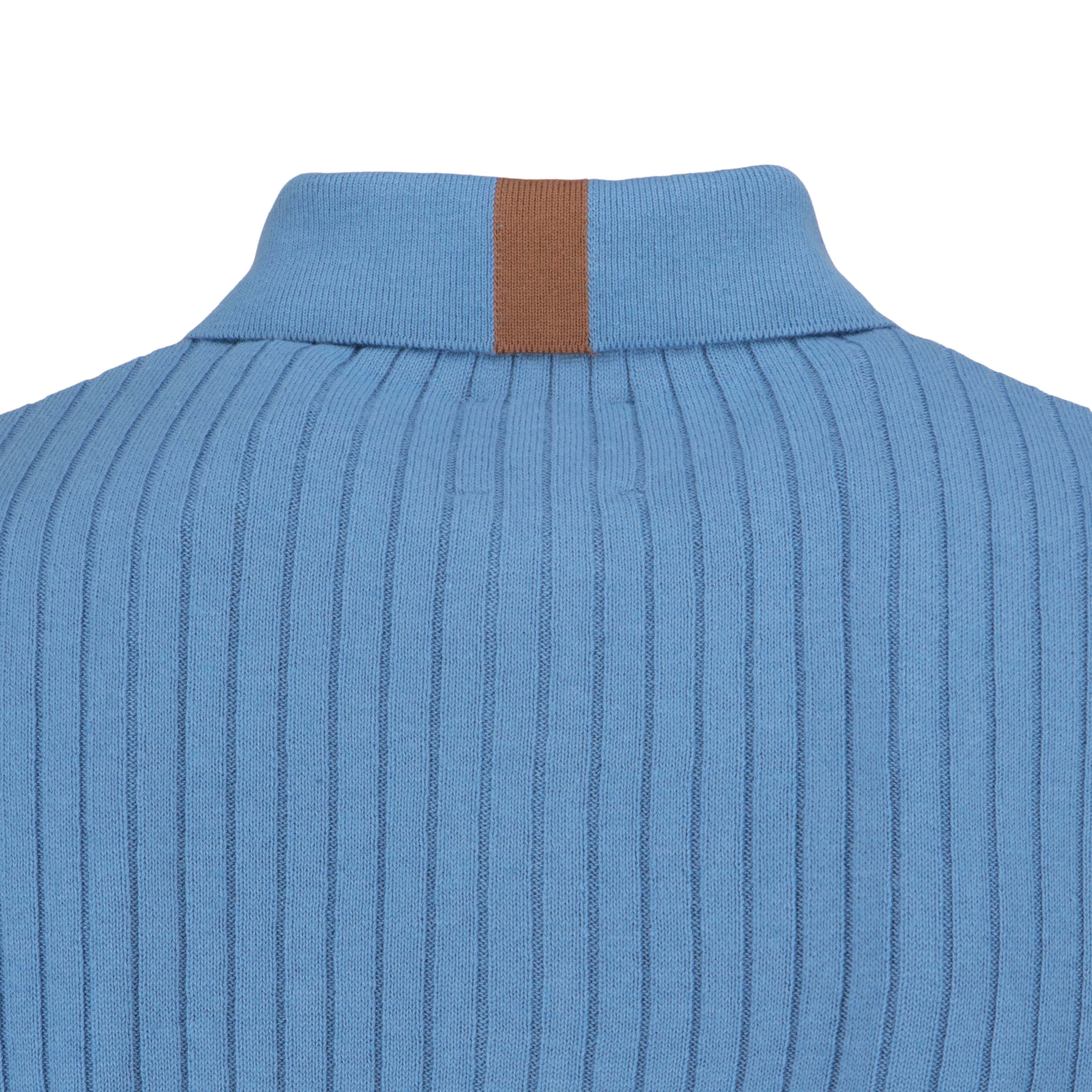 Knitted rib polo