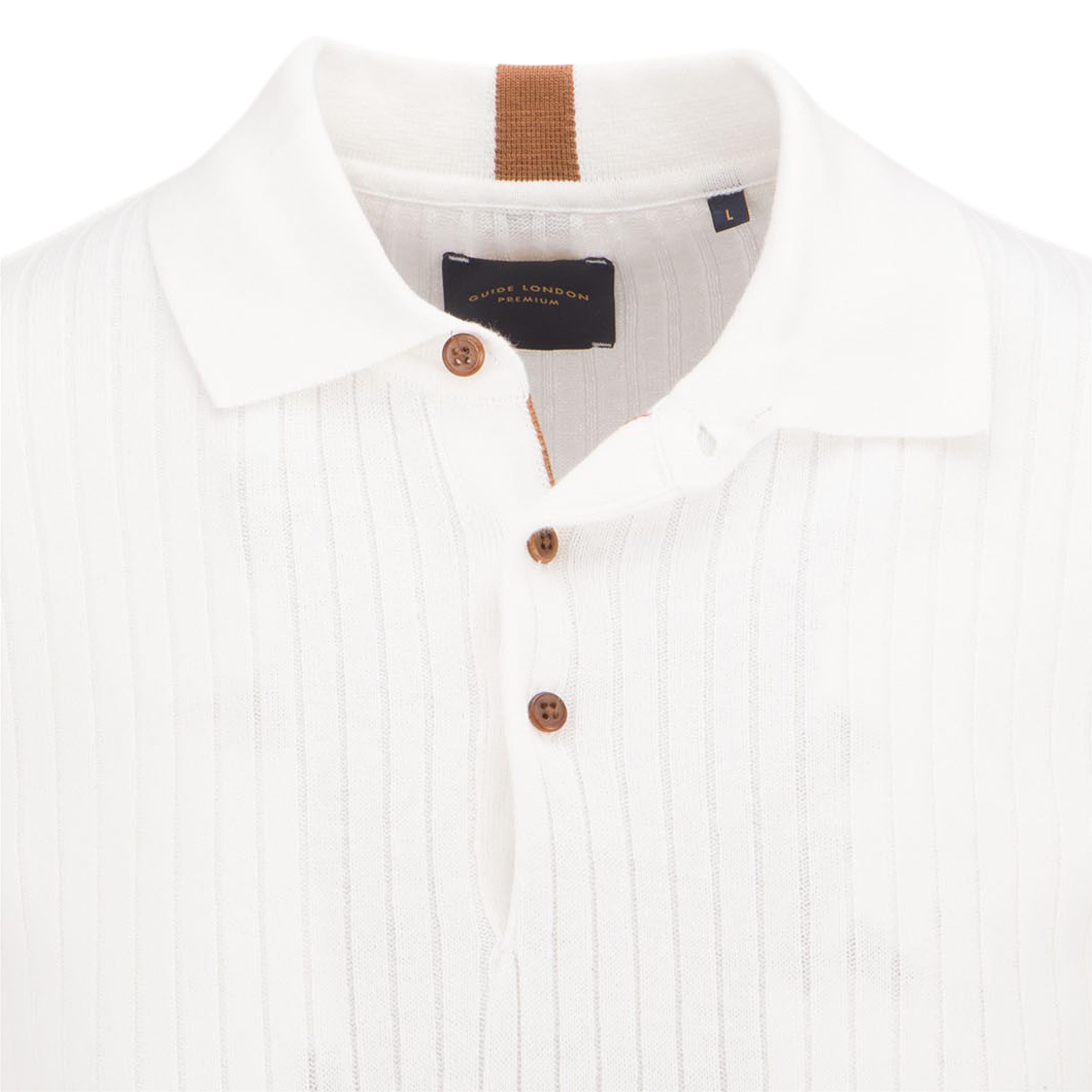 Knitted rib polo