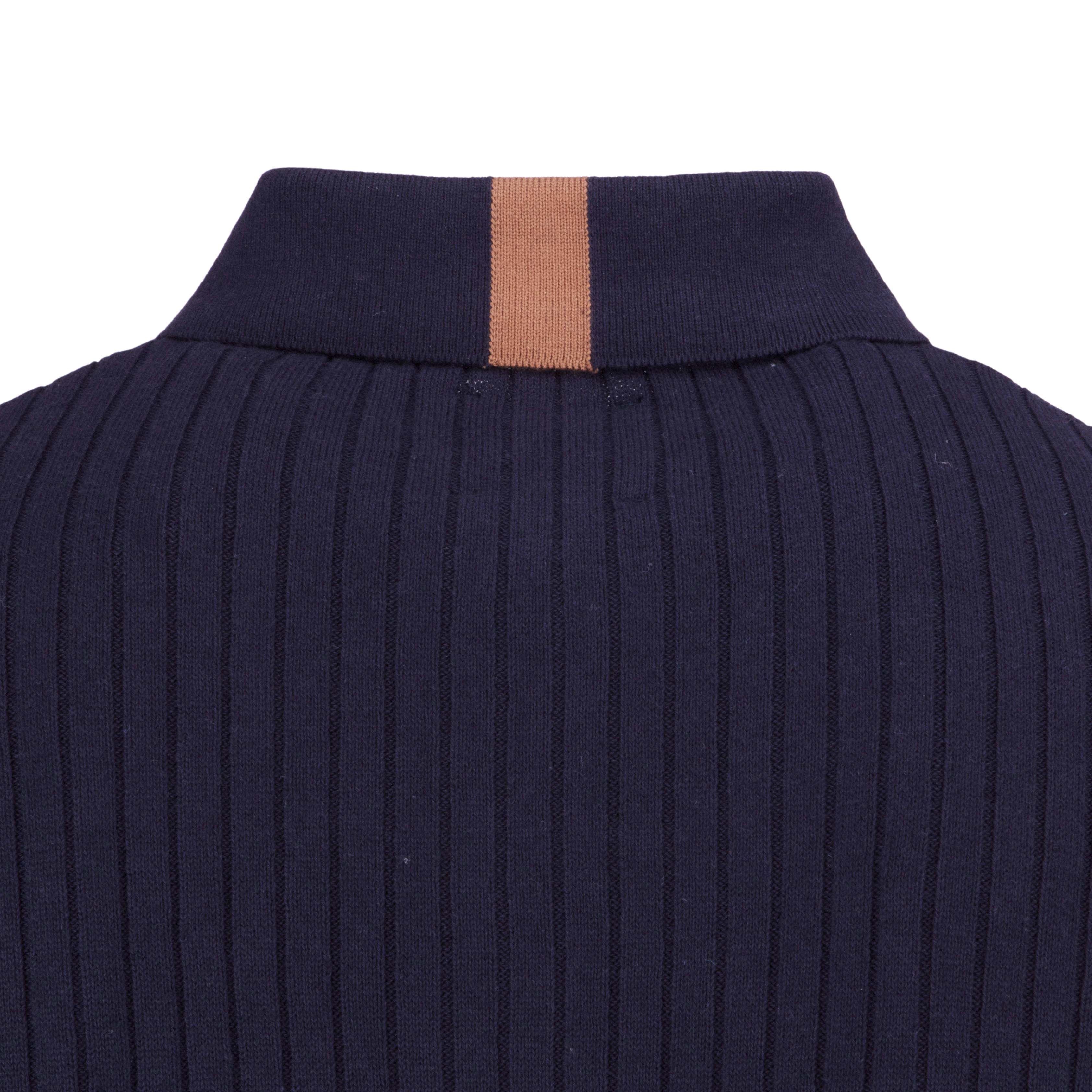 Knitted rib polo