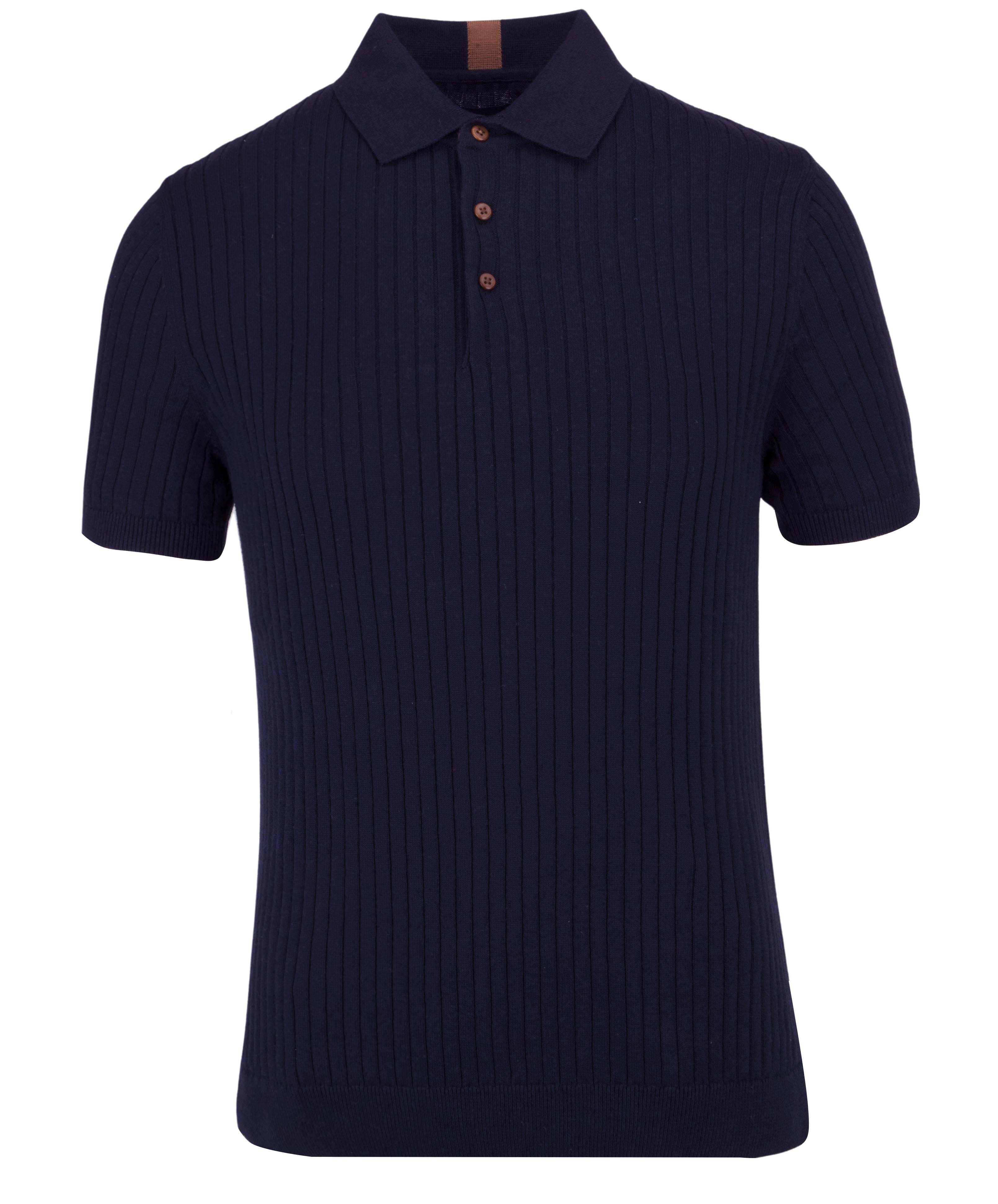 Knitted rib polo