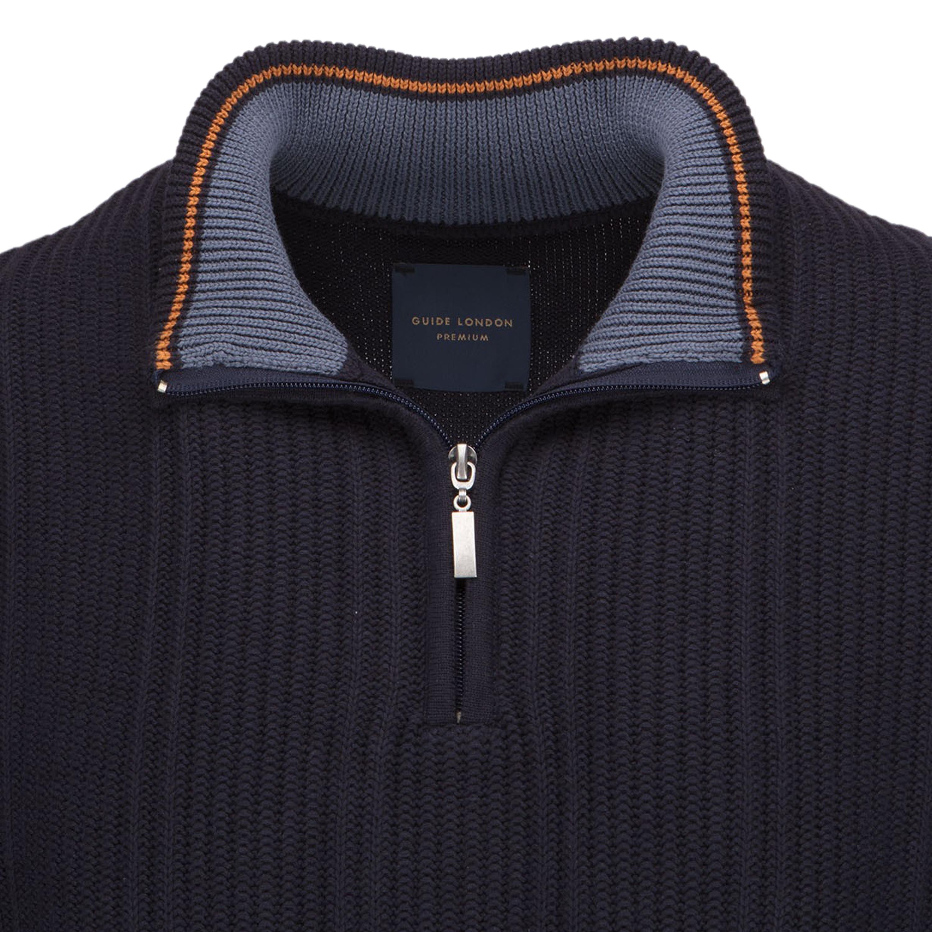 Ribbed Half Zip Jumper