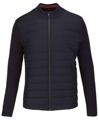 Full Zip Quilted Knit Jacket