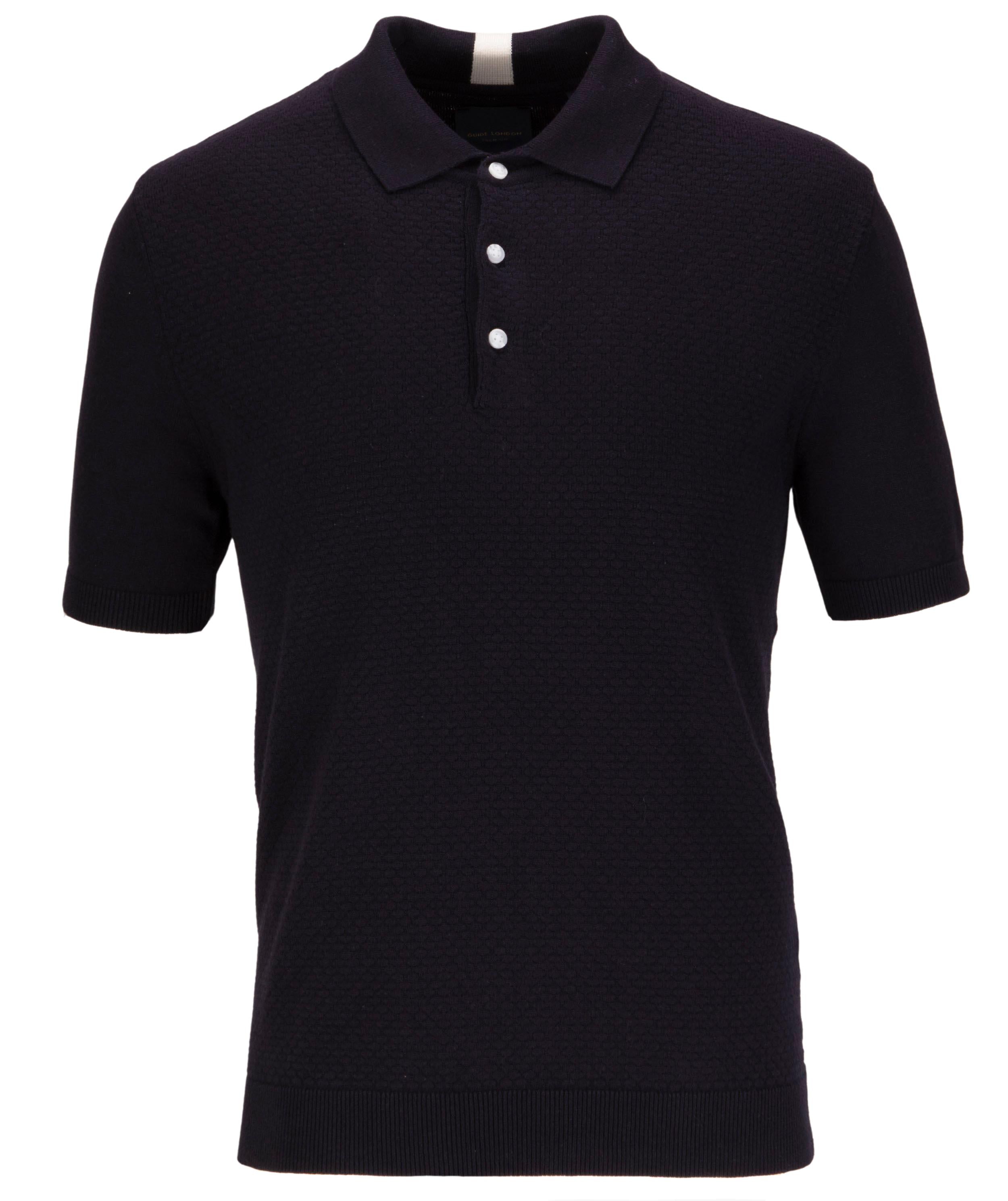 Short Sleeve Cotton Linen Blend Polo