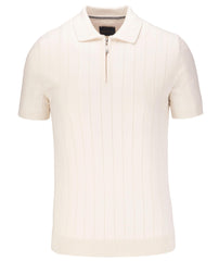 Short Sleeve Wide Rib Knitted Polo