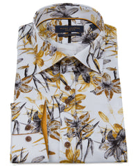 Tan floral stretch