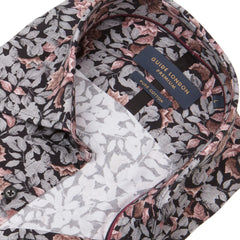 Long Sleeve Black Base Floral Print Shirt