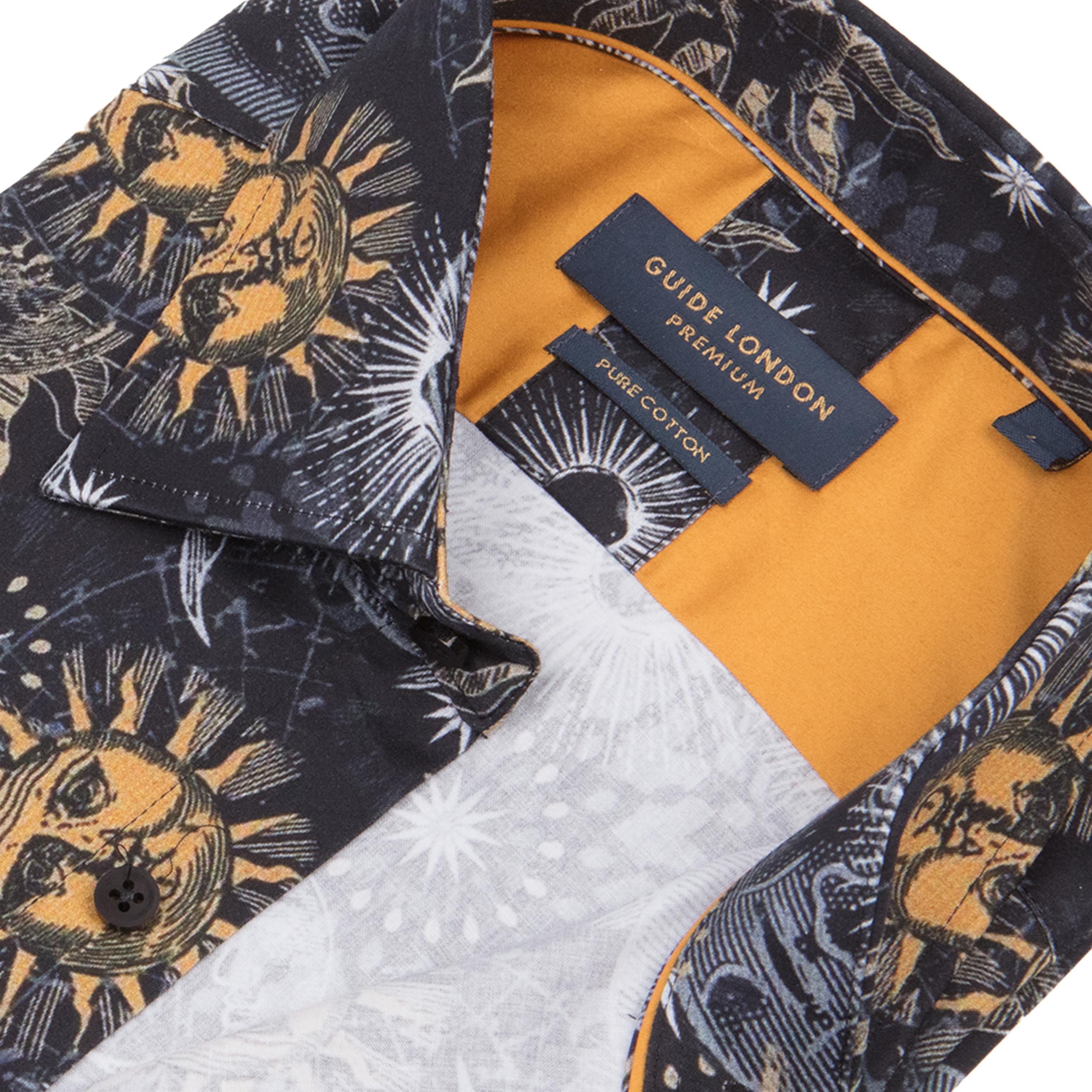 Long Sleeve Sun & Stars Print Shirt