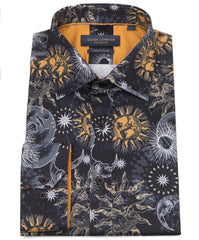 Long Sleeve Sun & Stars Print Shirt
