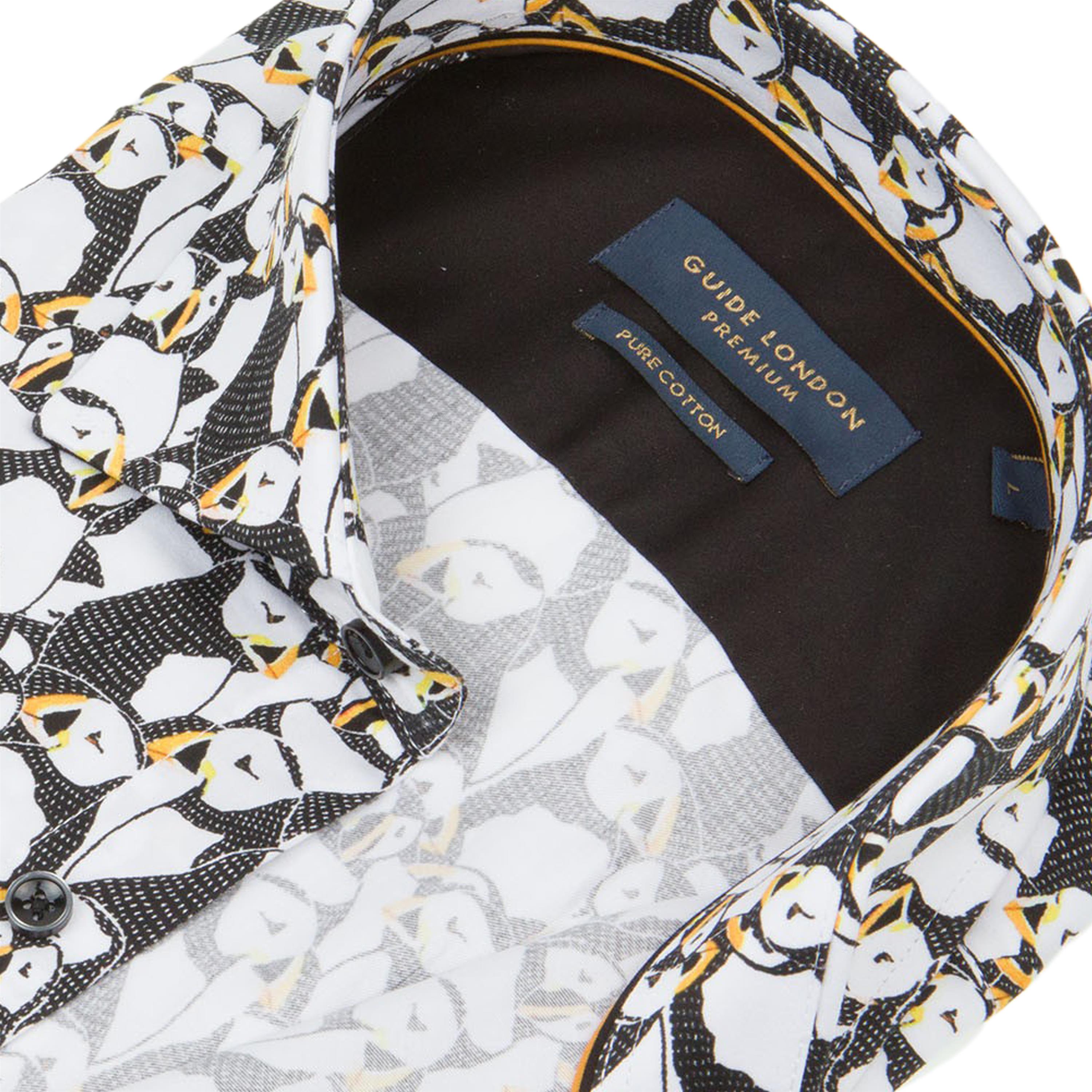 Long Sleeve Puffin Print Shirt