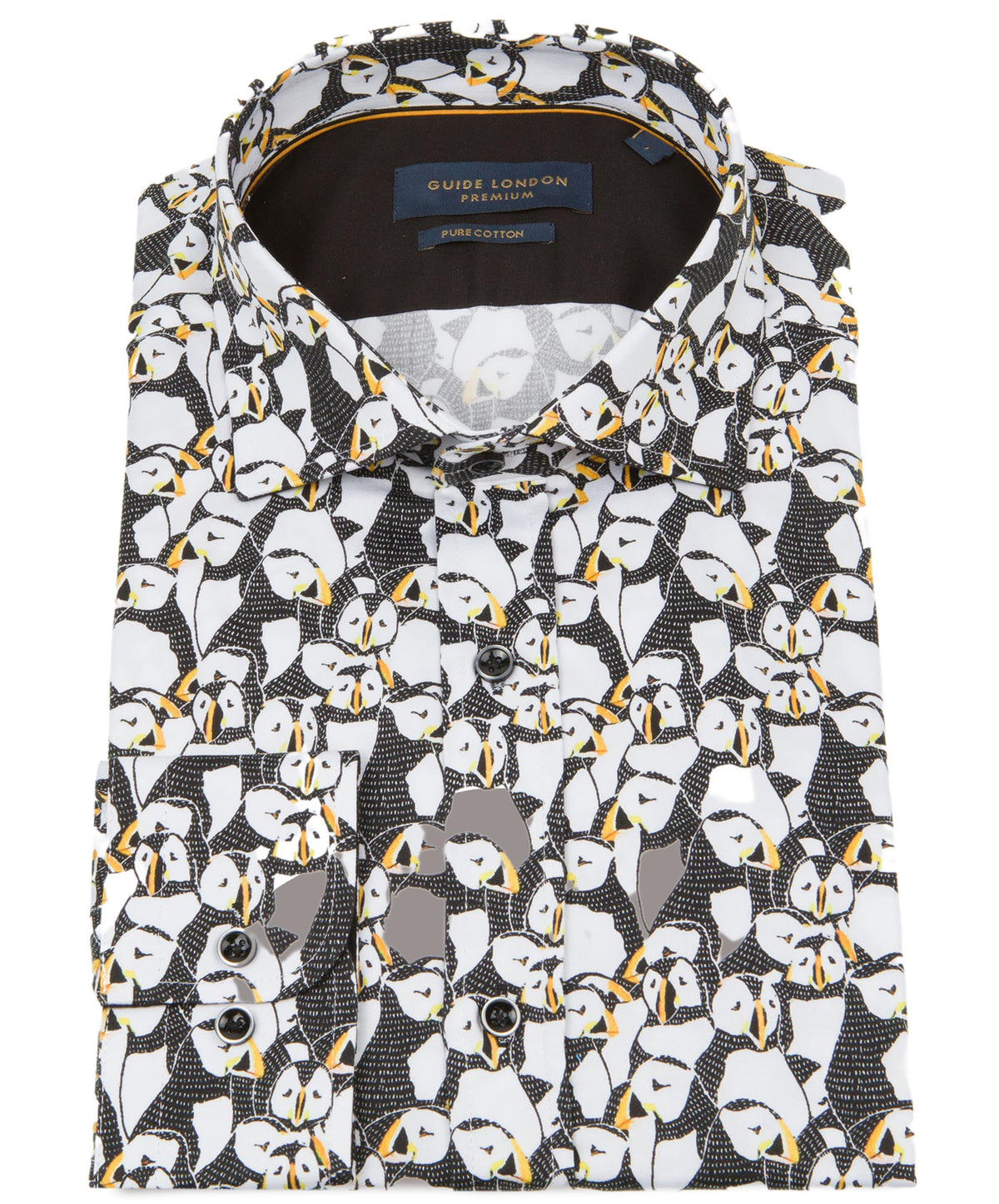 Long Sleeve Puffin Print Shirt