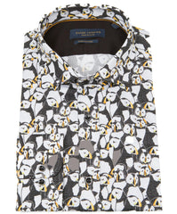 Long Sleeve Puffin Print Shirt